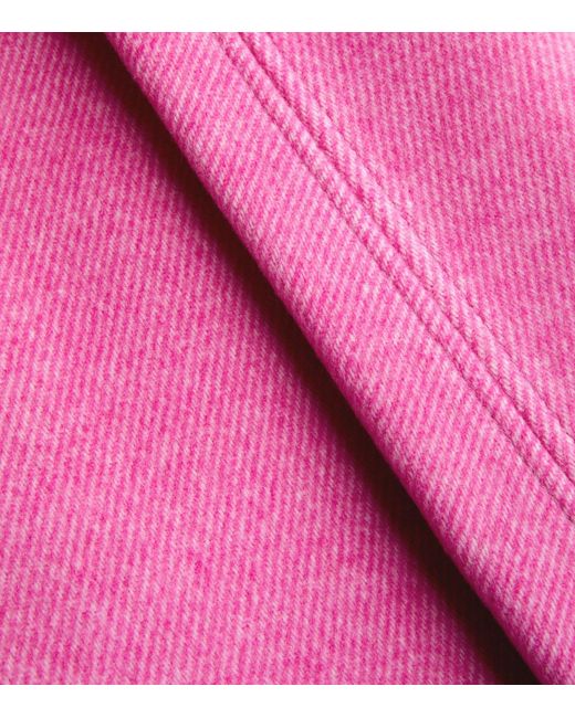 Ganni Pink Wool-blend Mini Skirt