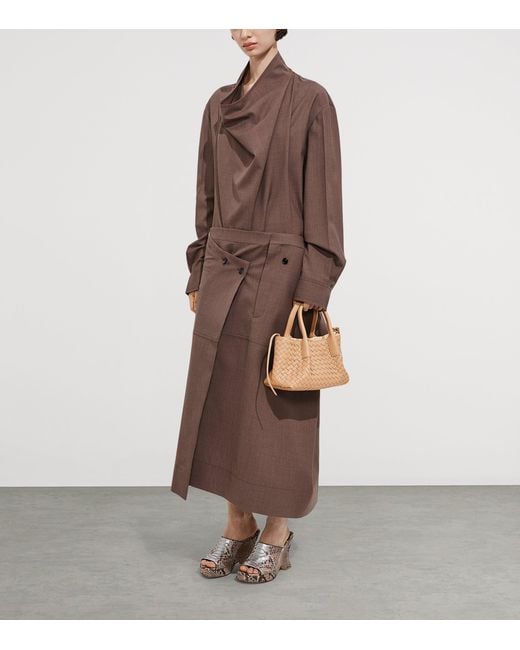 Bottega Veneta Brown Small Leather Intrecciato Pinacoteca Tote Bag