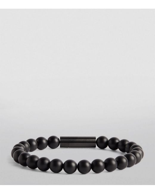 Le Gramme Black Ceramic Bead Bracelet for men