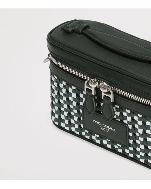Dolce & Gabbana Black Leather Vanity Bag for men