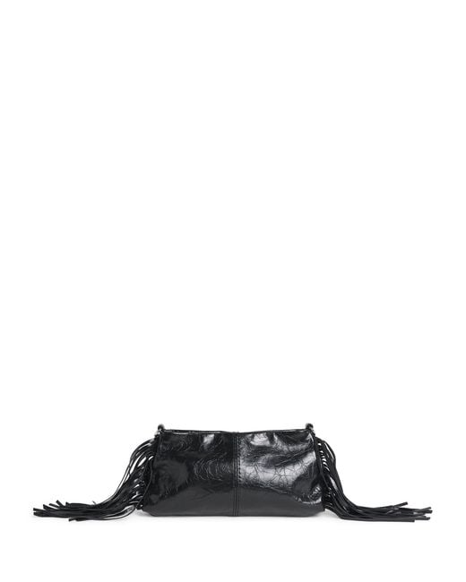 Maje Black Leather Miss M Clutch Bag