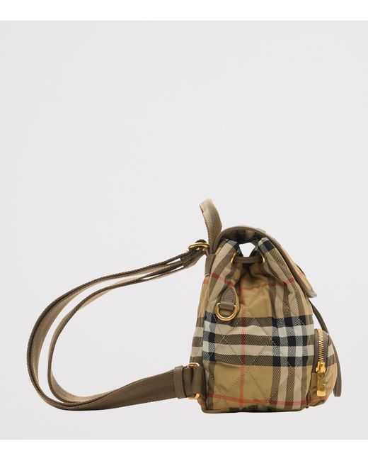 Burberry Metallic Mini Check Horseshoe Backpack