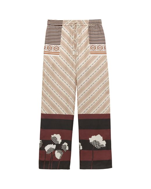 Loewe Natural X Paula's Ibiza Silk Patterned Pyjama Trousers