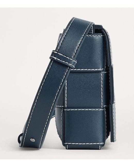 Bottega Veneta Blue Medium Leather Cassette Cross-body Bag for men