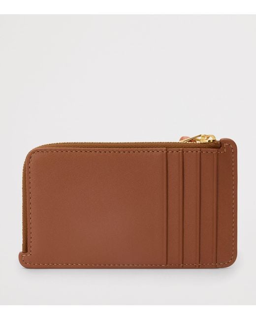 Loewe Brown Leather Knot Card Holder