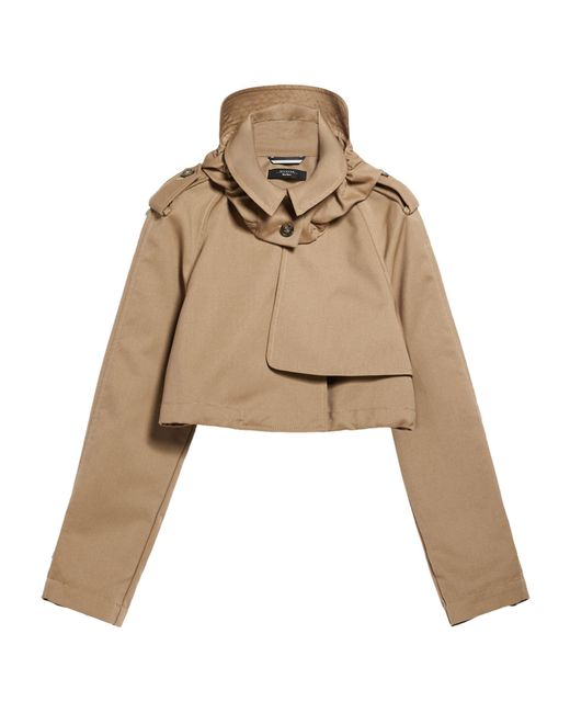 Weekend by Maxmara Green Re-find Cropped Trench Coat