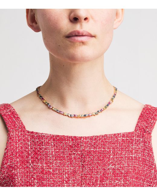 Suzanne Kalan Natural And Sapphire Bold Tennis Necklace