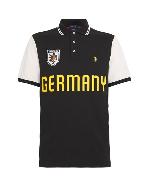 Polo Ralph Lauren Black Cotton Germany Polo Shirt for men
