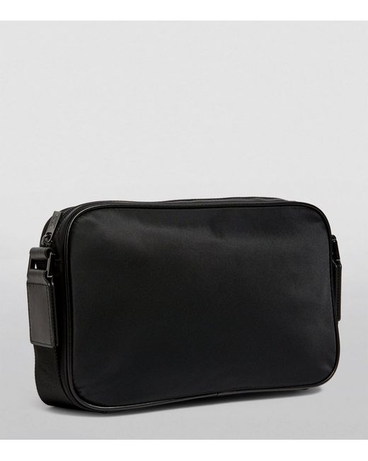 Emporio Armani Black Recycled Nylon Shoulder Bag for men