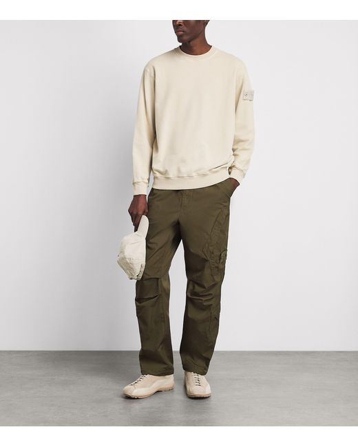 Stone Island Green Cotton-Canvas All-Weather Ghost Trousers for men