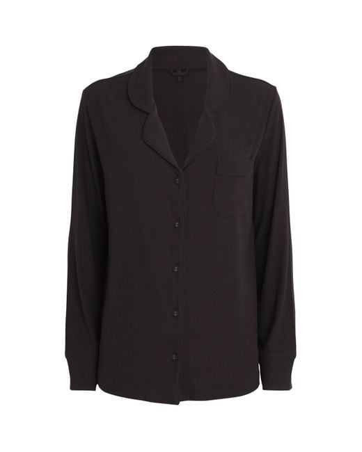 Skims Black Soft Lounge Ribbed Pyjama Set