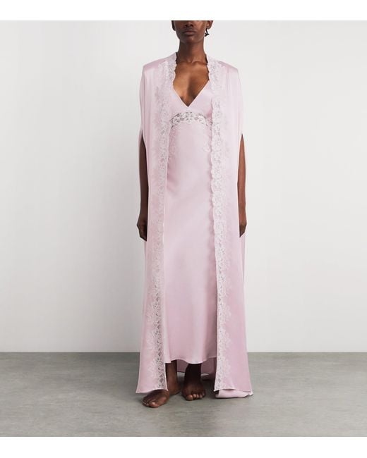 Bocan Pink Lace-Trim Beatrice Cape