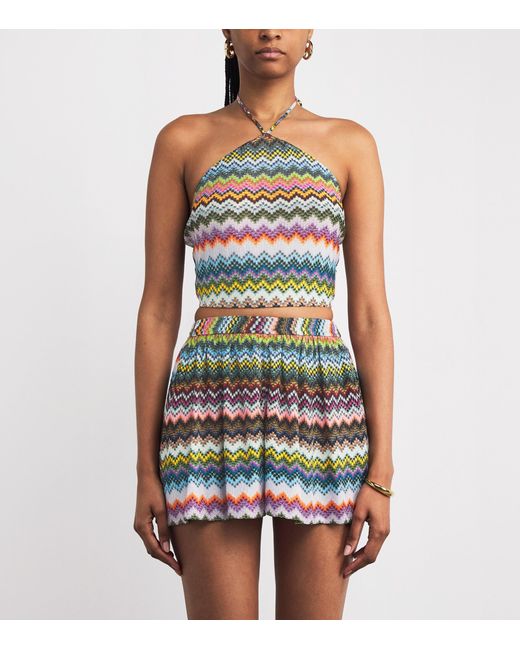 Missoni Red Zigzag Halter Top