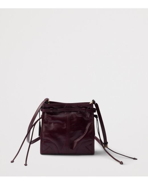 Prada Purple Mini Leather Bonnie Shoulder Bag