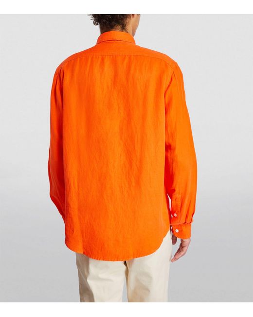 Polo Ralph Lauren Orange Silk-linen Work Shirt for men