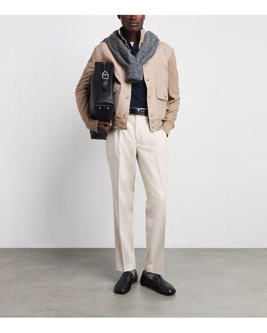 Ralph Lauren Natural Silk-Cotton Herringbone Hybrid Jacket for men