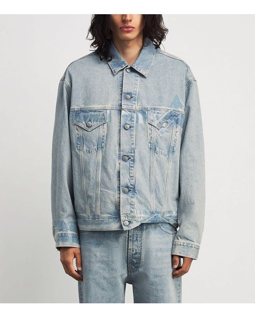Maison Margiela Blue Distressed Denim Jacket for men