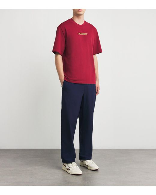 Manors Red X Reebok Cotton Logo T-Shirt for men