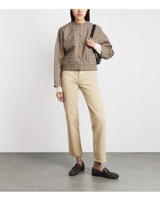 Blazé Milano Brown Virgin Wool-Cashmere Check Altai Jacket