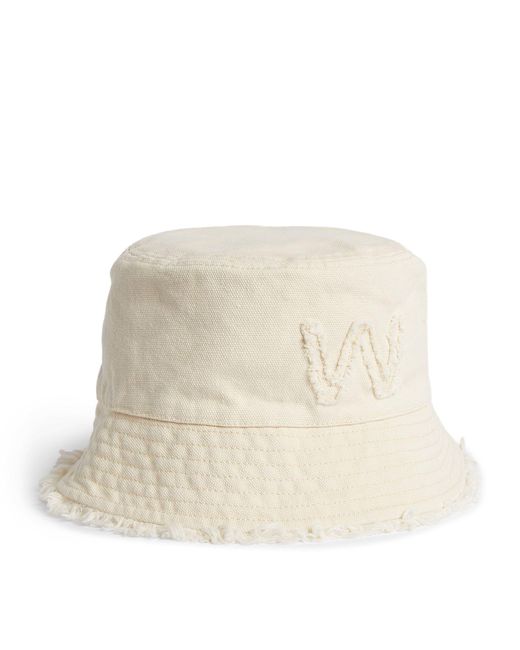 Weekend by Maxmara Natural Fringed Monogram Bucket Hat