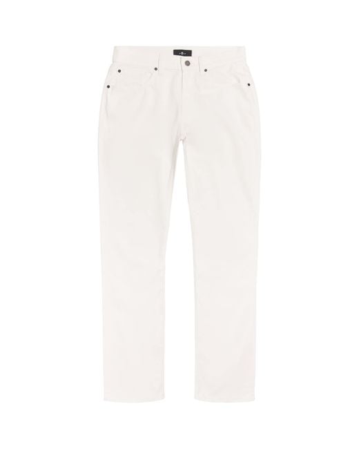 7 For All Mankind White Luxe Performance The Straight Chinos for men