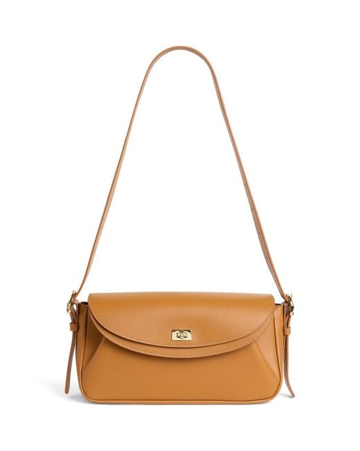 Sandro Natural Leather Crossbody Bag