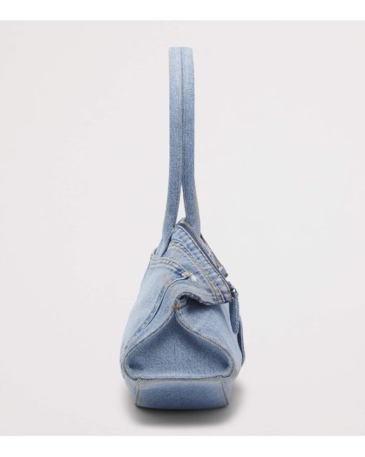 McQueen Blue Denim Manta To-Handle Bag