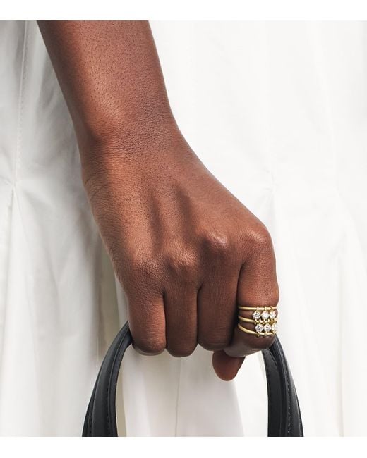 Jade Trau Metallic And Diamond Penelope Ring