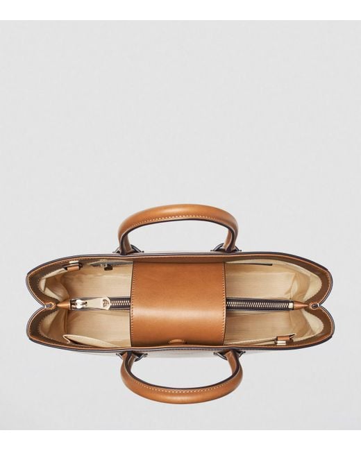 Aspinal Brown Leather Madison Tote Bag