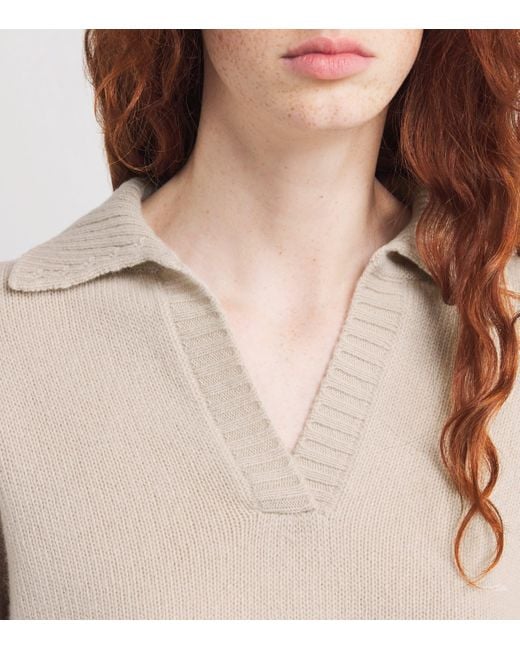 Weekend by Maxmara Natural Virgin Wool Open-Collar Sweater