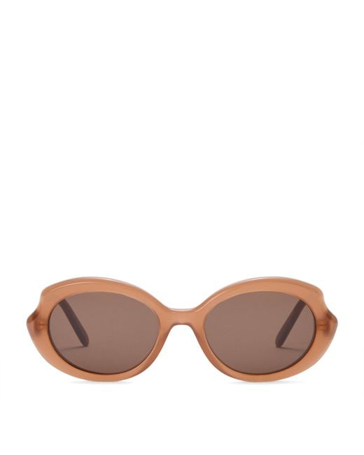 Loewe Pink Mini Oval Slim Sunglasses