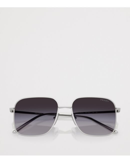 Prada Purple Metal Square Sunglasses