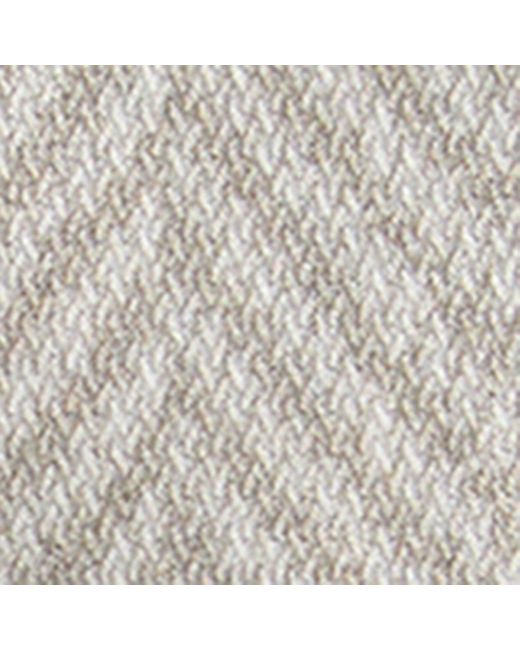 Brunello Cucinelli Gray Silk Chevron Pocket Square for men