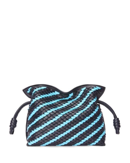 Loewe Blue Mini Leather Scales Flamenco Clutch