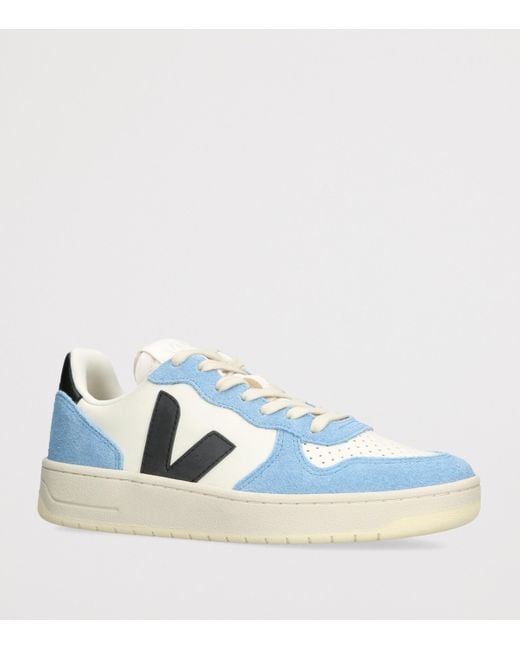 Veja Blue Leather V-10 Sneakers