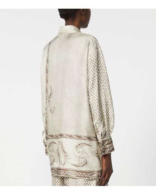 Max Mara Natural Silk Printed Shirt