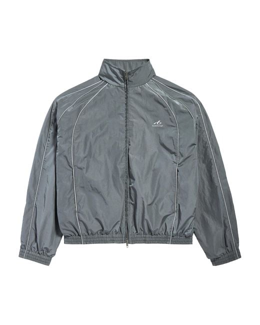 Balenciaga Gray Technical Zip-Up Jacket for men
