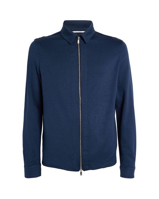 Marco Pescarolo Blue Cashmere-blend Zip-up Jacket for men
