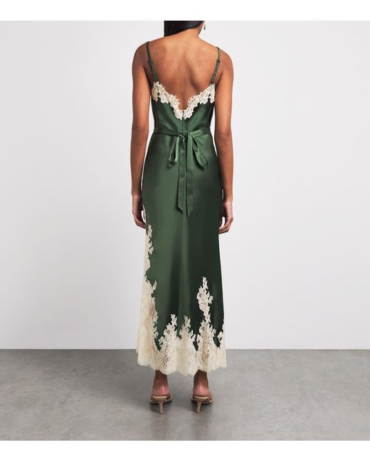 Alice + Olivia Green Lace Julietta Maxi Dress