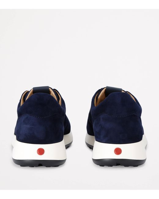 Tod's Blue Suede Low-Top Sneakers for men
