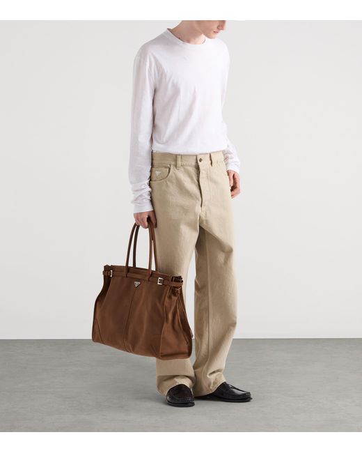 Prada Natural Old Denim Straight Jeans for men