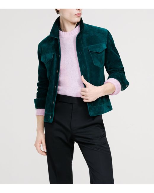 Tom Ford Green Suede Jacket for men