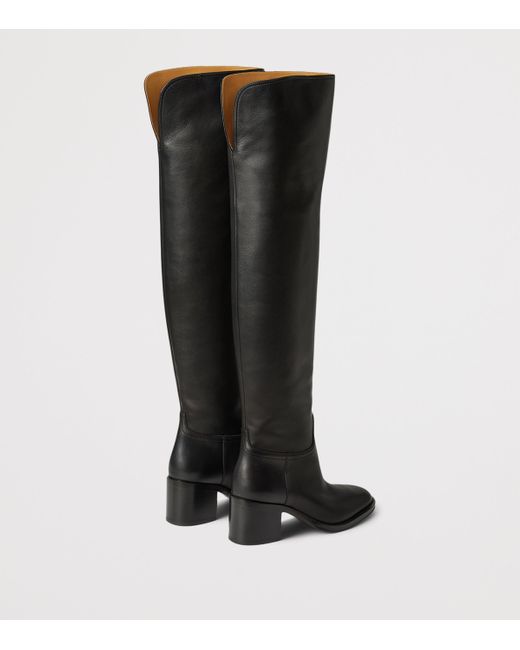 Ralph Lauren Black Leather Barnet Boots 55