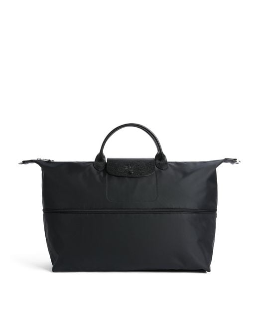 Longchamp Black Le Pliage One Expandable Travel Bag for men