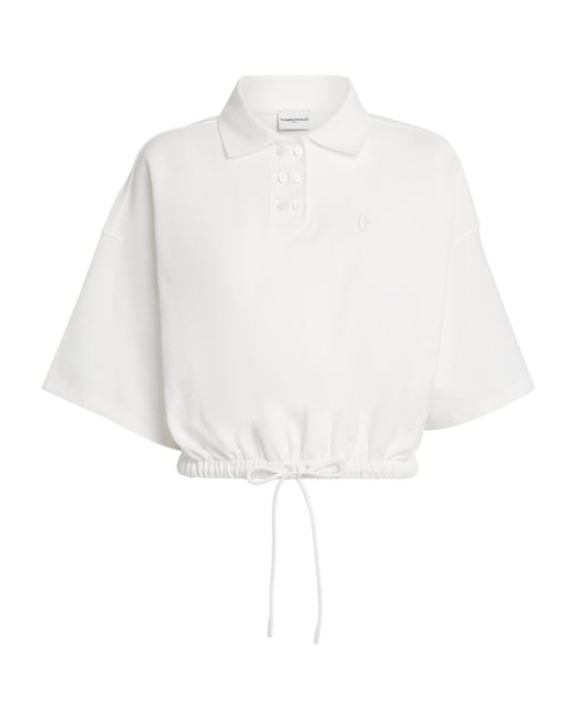Claudie Pierlot White Piqué Cotton Polo Shirt