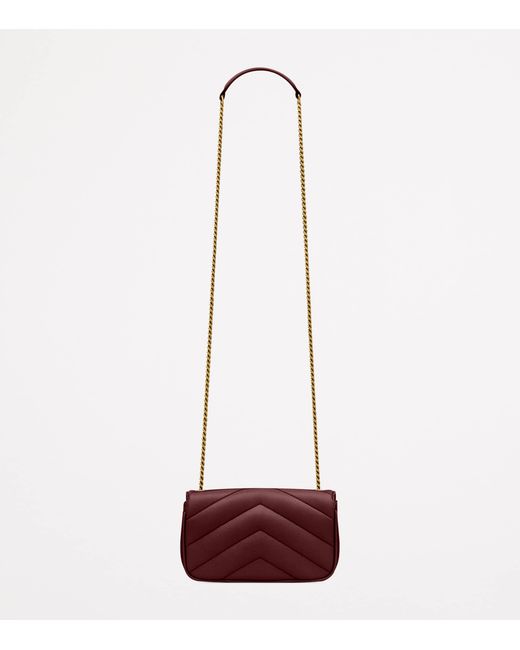 Saint Laurent Red Mini Loulou Shoulder Bag