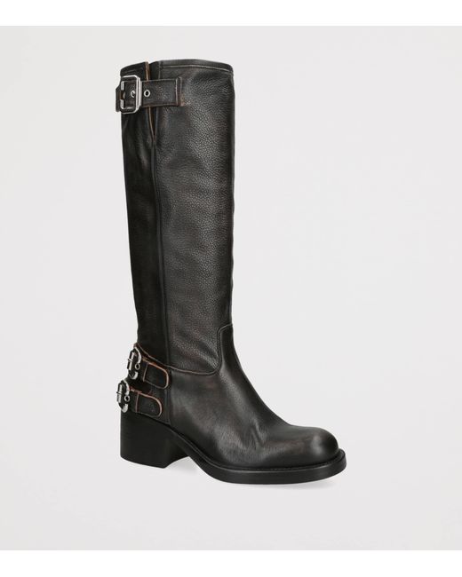 Chloé Black Leather Dakota Boots 60