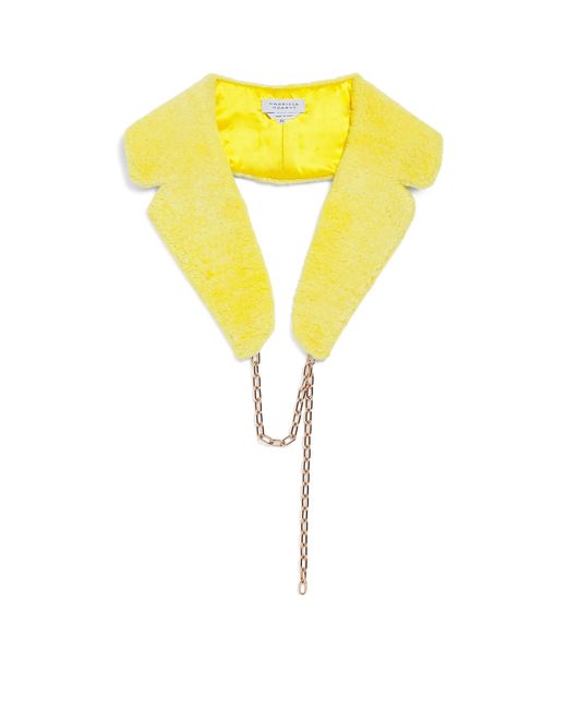 Gabriela Hearst Yellow Lambskin Demeter Coat Collar