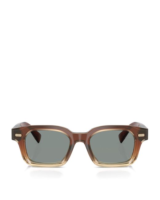 Brunello Cucinelli Gray Acetate Square Jared Sunglasses for men