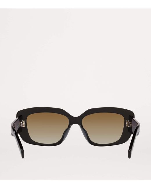 Céline Brown Rectangular Sunglasses